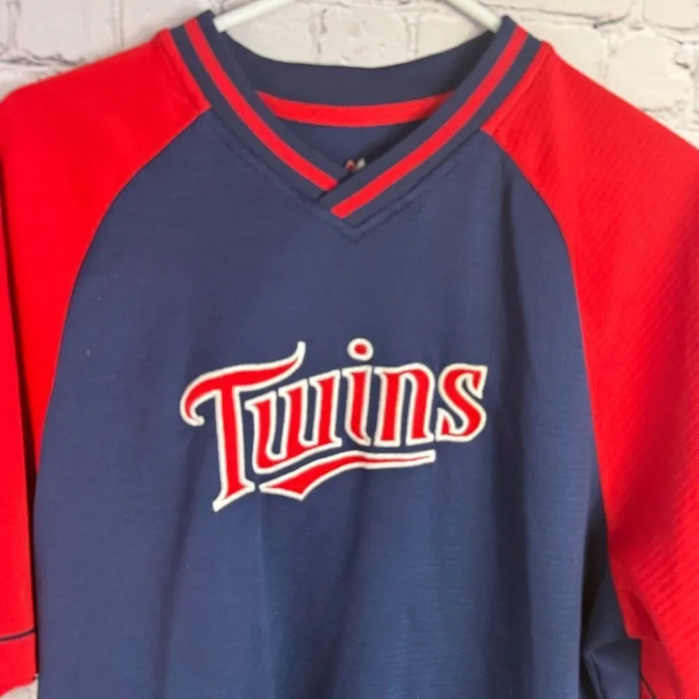 Majestic Minnesota Twins MLB V-neck baseball jersey Mens Size M C